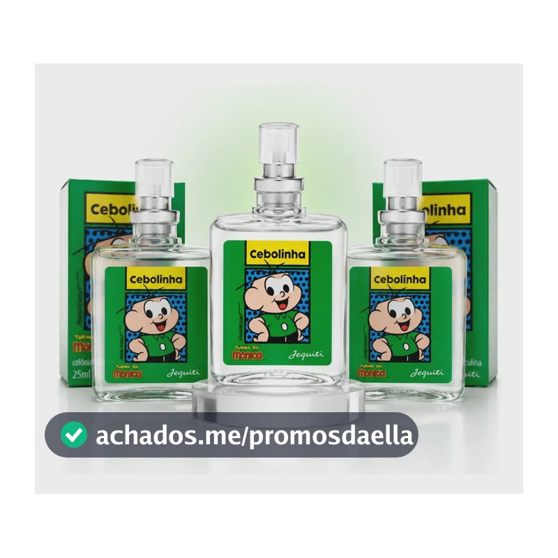 Kit 3 Perfumes Cebolinha Jequiti 25ml Infantil Turma da Mônica Colônia Masculina Kit Presente Original