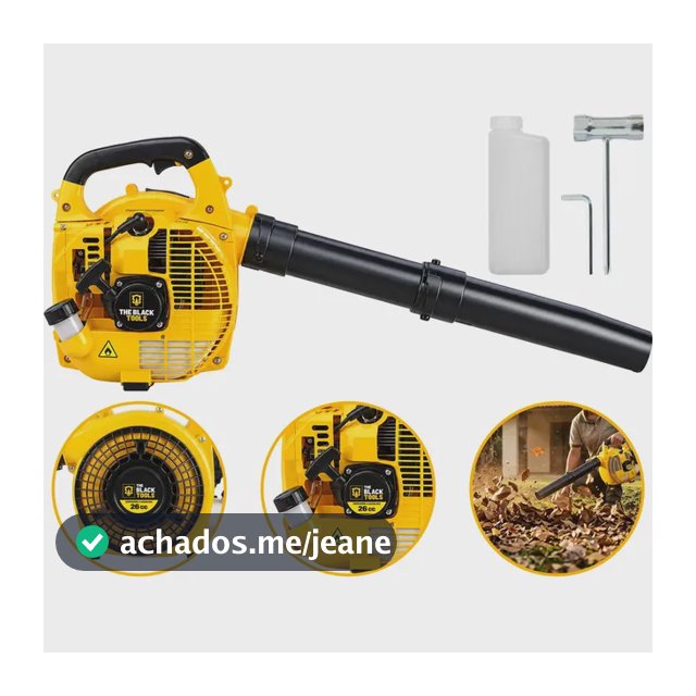 Soprador de Folhas Lateral TBNT10 2T 26cc 0,90Hp The Black Tools Cor Amarelo Profissional a Gasolina 2 Tempos