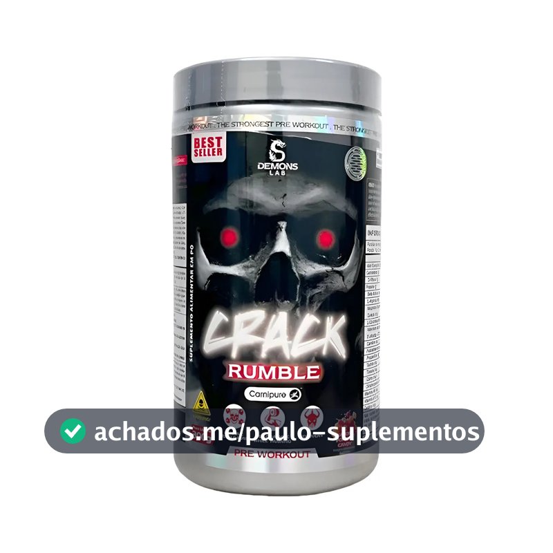 Pré Treino Demons Lab Crack Popping Candy 300g Sem Sabor 400mg Cafeína