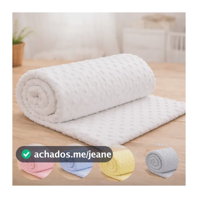 Manta Bebê Pipoquinha Plush Luxo Menino Menina 1 Metro