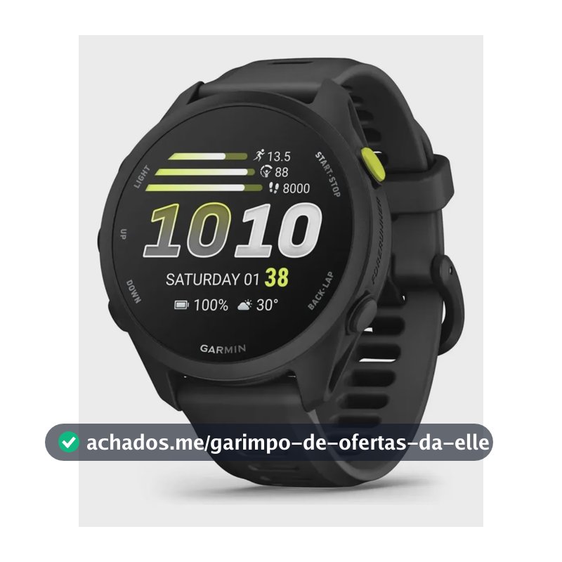 Garmin Relógio Forerunner 70 Preto- 42mm Com Monitor Cardíaco