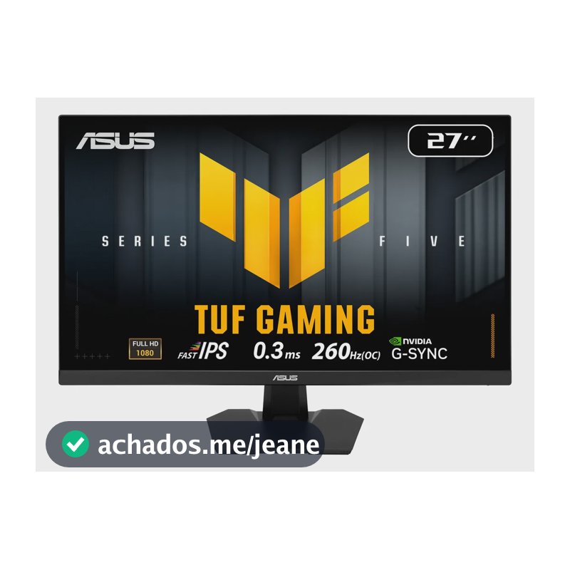 Monitor Gamer Asus Tuf Gaming 27  Full Hd 260hz Ips 0,3ms Preto 127/220v