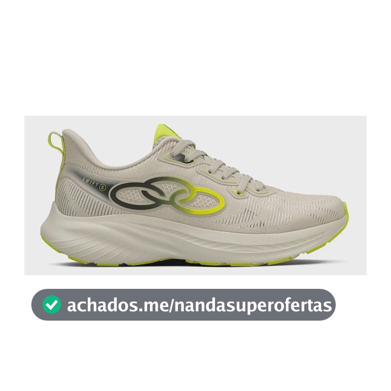 Tênis De Corrida Swift 5 Feminino Confortável - Olympikus Branco E Preto 40 Br