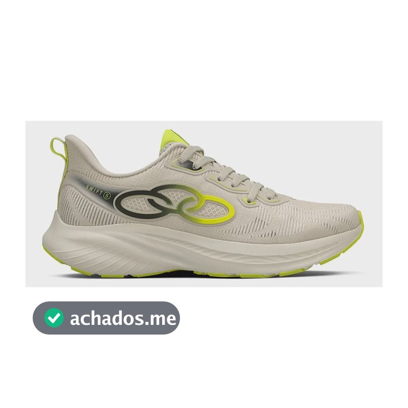 Tênis De Corrida Swift 5 Feminino Confortável - Olympikus Branco E Preto 40 Br