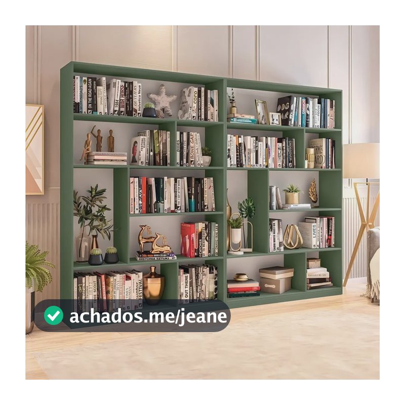Kit 2 Estante Para Livros 180cmx240cm 4 Prateleiras Seattle