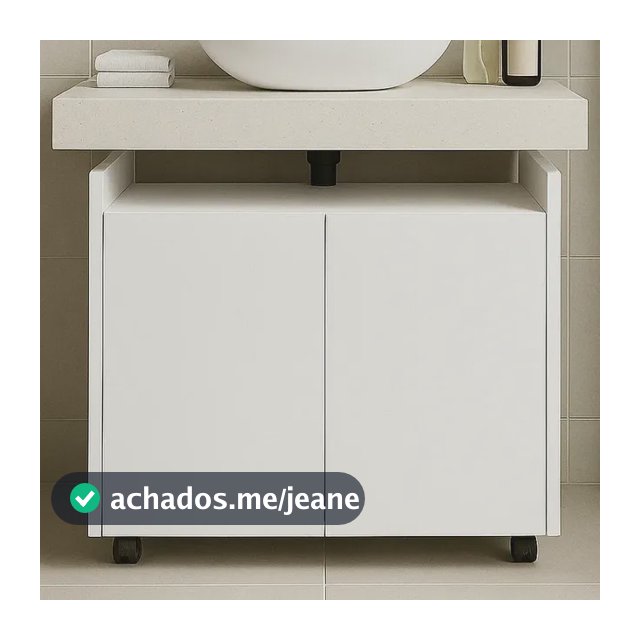 Gabinete Organizador Para Banheiro Com Rodinhas 61cm X 55cm Branco