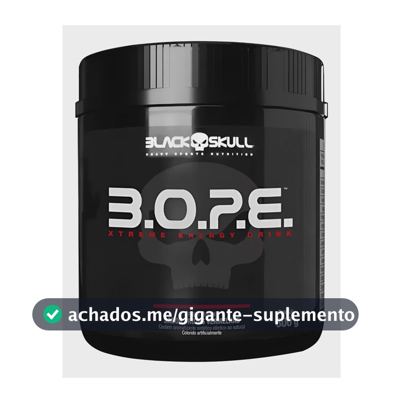 Suplemento Pré Treino Bope 300g Sabores Black Skull Fruit Punch - Frutas Vermelhas