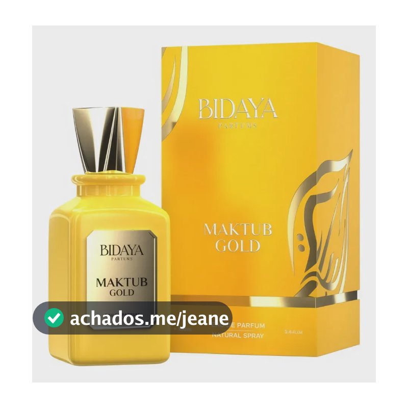 Perfume Árabe Maktub Gold 100ml Bidaya Eau De Parfum
