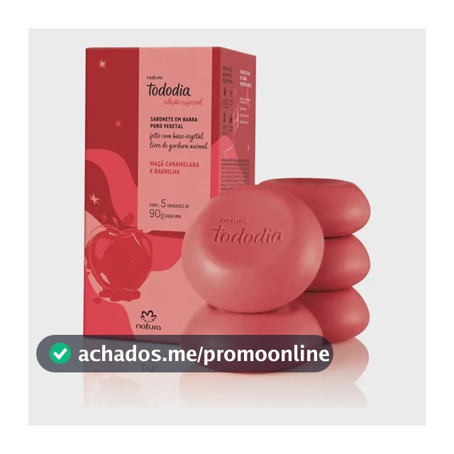 Sabonete Em Barra Natura Tododia Maçã Caramelada 5un 90g