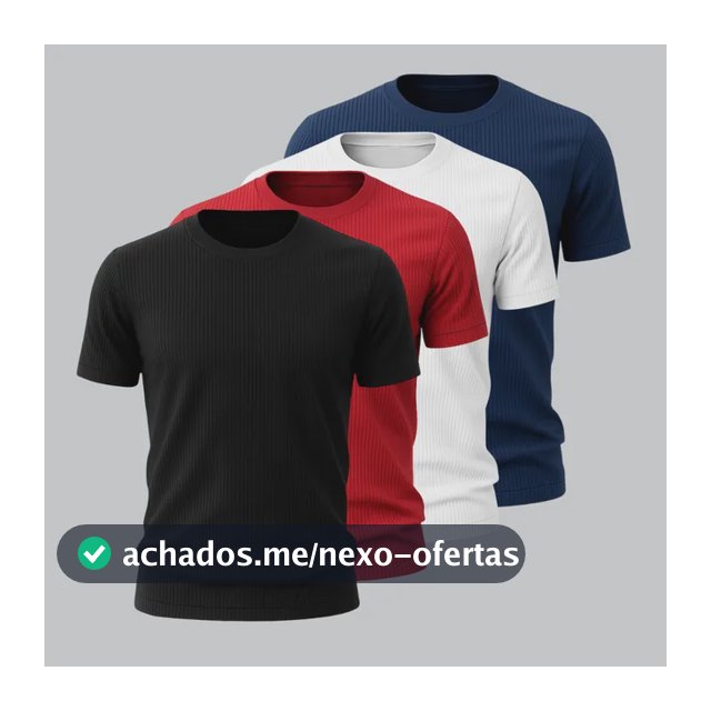 Kit 4 Camisetas Canelada Americana Masculina Ribana Premium