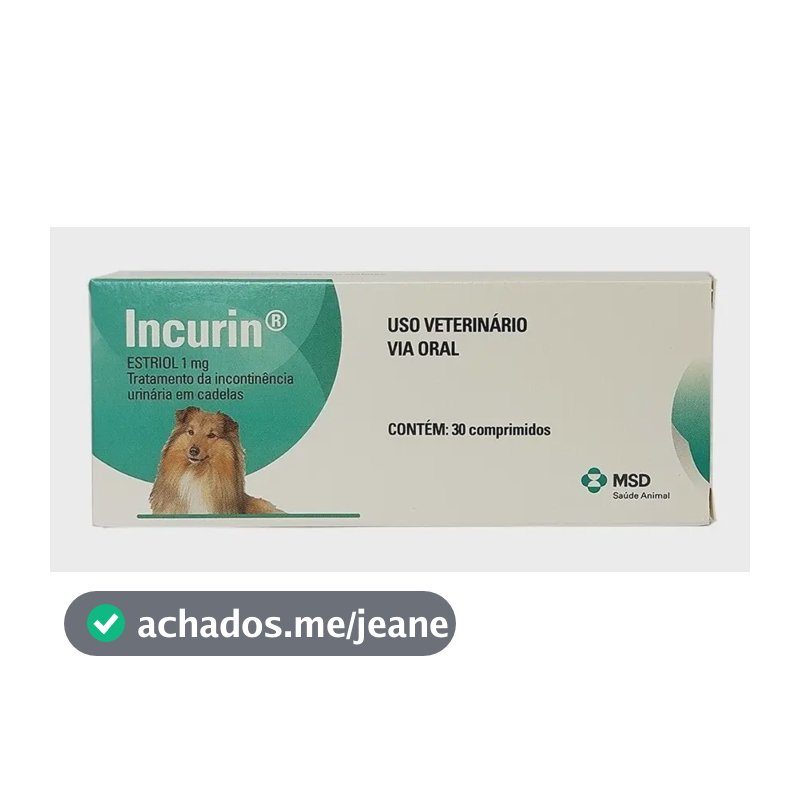 Incurin Tratamento De Incontinência Urinária Em Cadelas 1 Mg