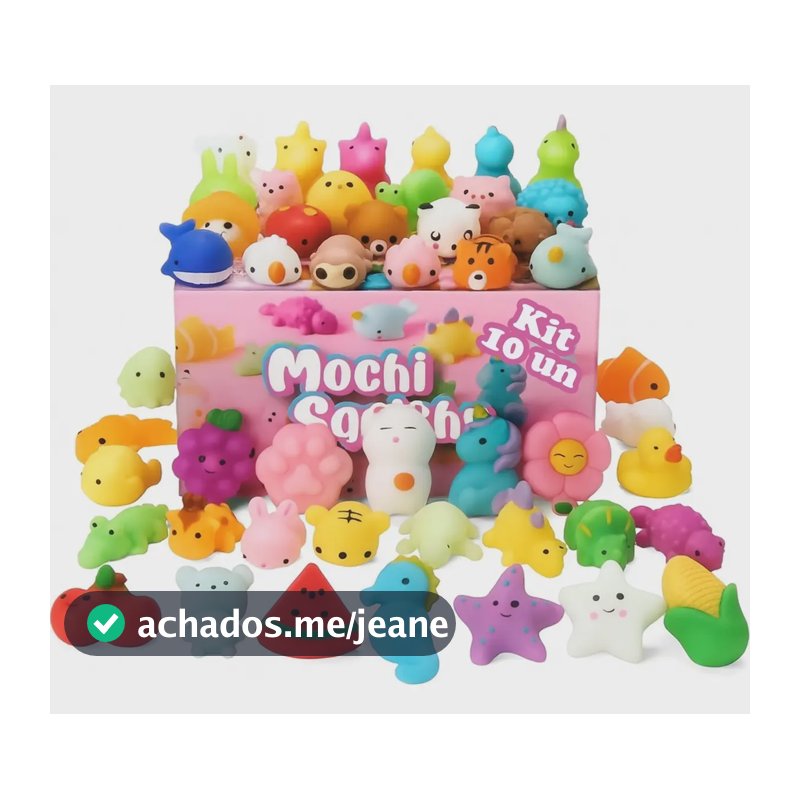 Kit 10 Squishy Mochi Bichinhos Macios De Apertar Antiestresse Brinquedo Sensorial Relaxante Criativo Para Crianças E Adultos Diversão Garantida Tendência Popular TikTok Brasiliana Tech