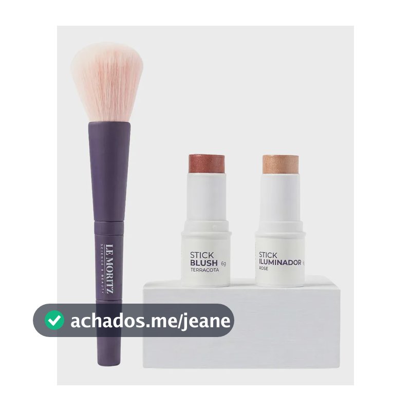 Kit Maquiagem Essencial Blush, Iluminador E Pincel Le Moritz