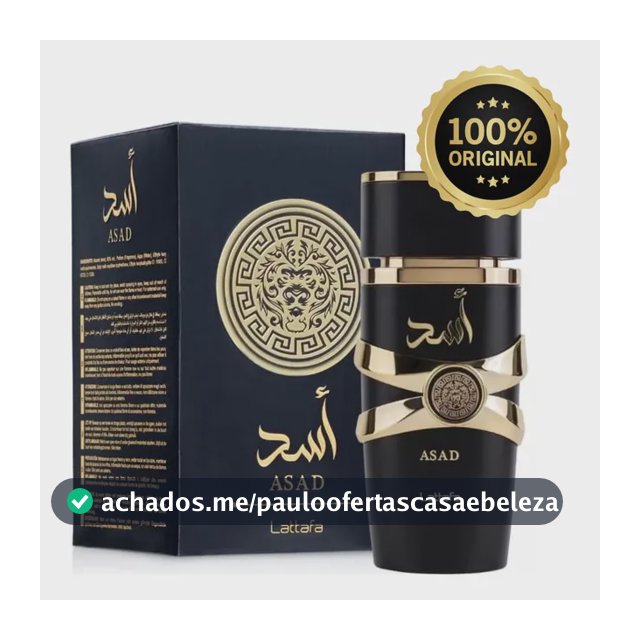 Perfume Lattafa Asad 100ml Eau De Parfum Original Árabe Original Com Nota Fiscal E Selo Original Lataffa