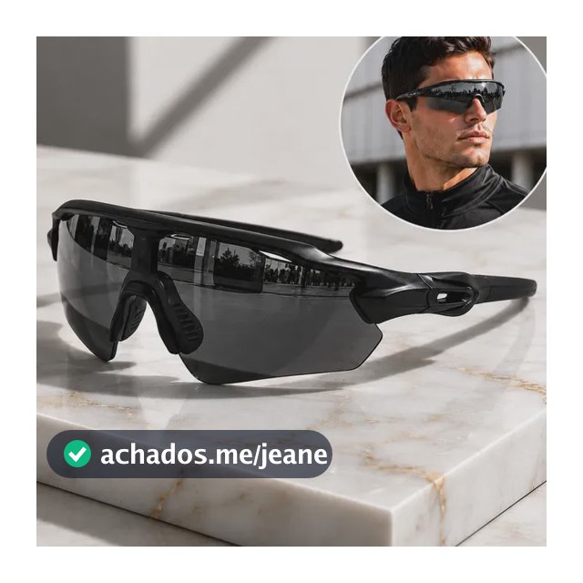 Óculos Esportivo Unissex Bike Corrida Ciclismo Pedal Uv400 Preto