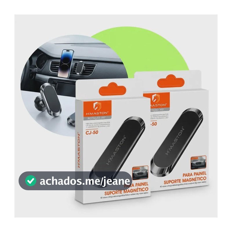 Kit 2 Suporte Celular Carro Magnético Imã Painel - DuxEcom