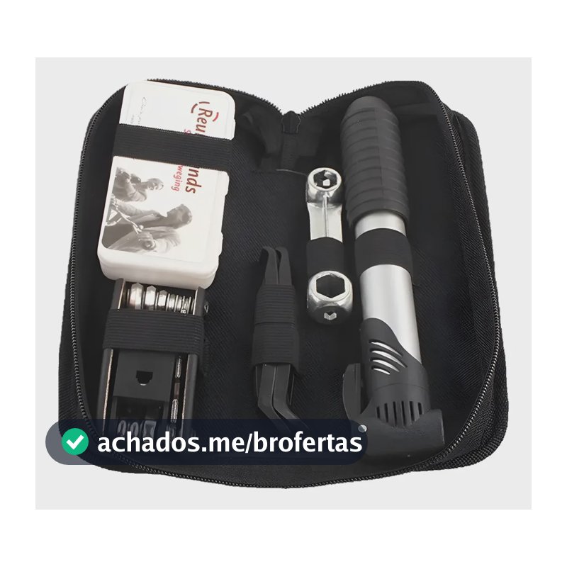 Kit Ferramentas Bike Chaves Remendo Reparo Pneu Bolsa Quadro Kit Completo