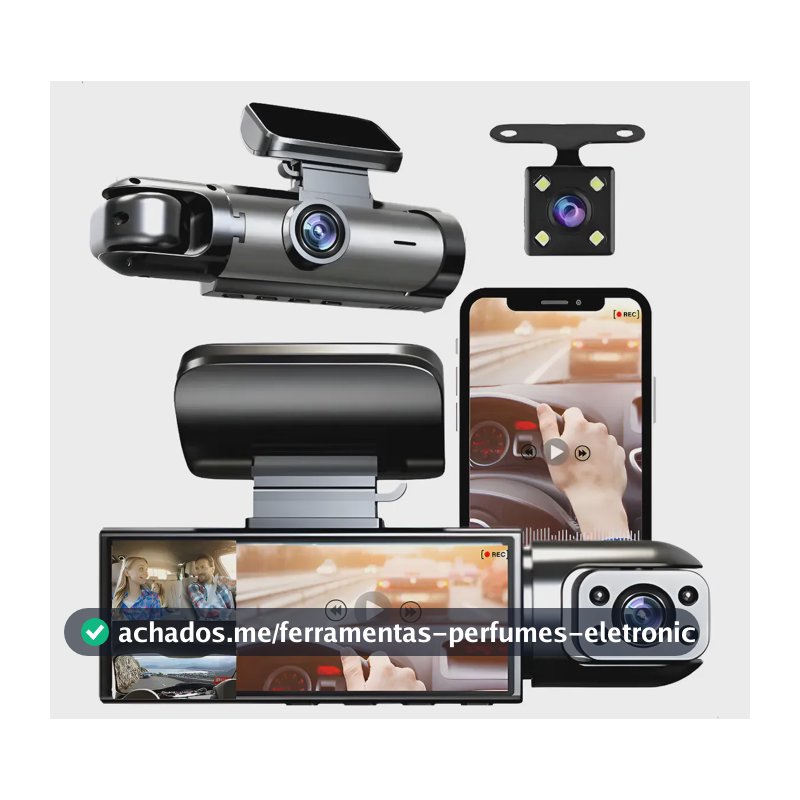 Câmera Automotiva Dvr Hd Wifi Lent Infravermelho Dupla+ Ré