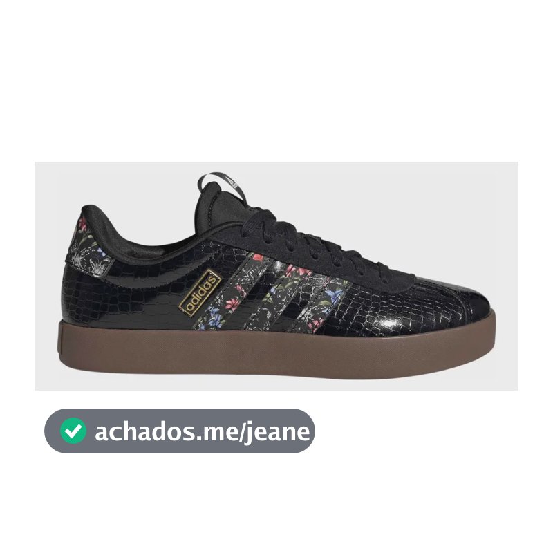 Tênis Feminino Vl Court 3.0 adidas Preto Liso 35 Br