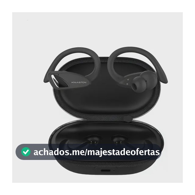 Fone De Ouvido Sem Fio Bluetooth Esportivo Gancho De Orelha Preto