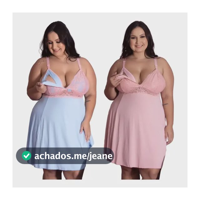 Kit 2 Camisolas Plus Size Amamentação Pós Parto Maternidade