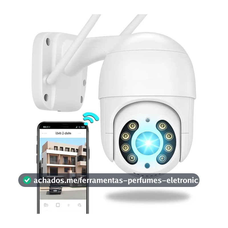 Câmera Ip A8 App Icsee Infravermelho Prova D'água Externa Wifi Hd Cor Branco