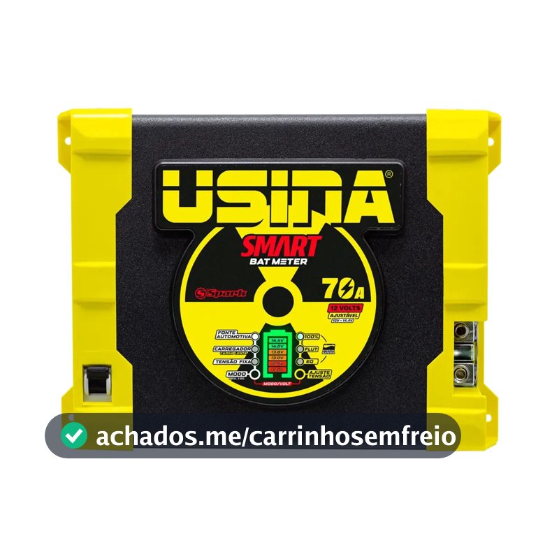 Fonte Carregador Spark Usina Smart 70A Bivolt 12,5V 14,4V