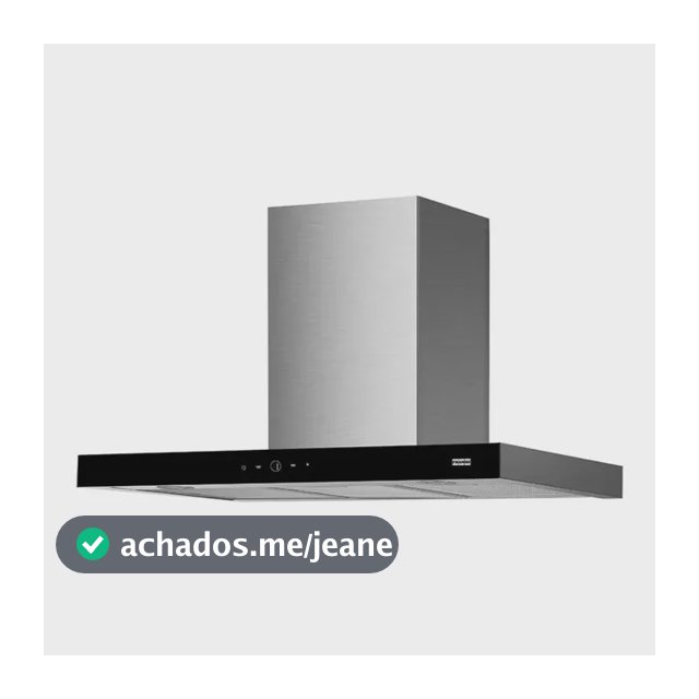 Coifa De Parede Franke Prática Touch 90cm Com 3 Velocidades Em Aço Inox e Vidro Preto 16700