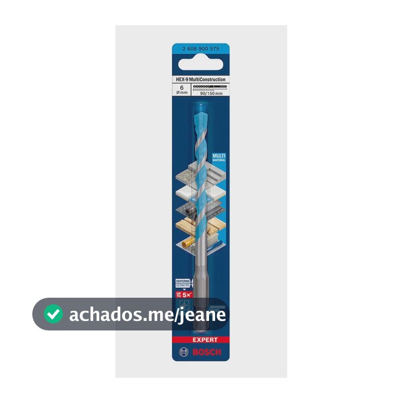 Broca Bosch Expert Hex-9 Multiconstruction Diâmetro6x90x150m