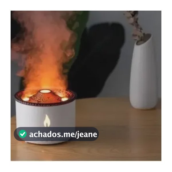 Umidificador De Ar Aromatizador Purificador  Vulcão 2023 Branco