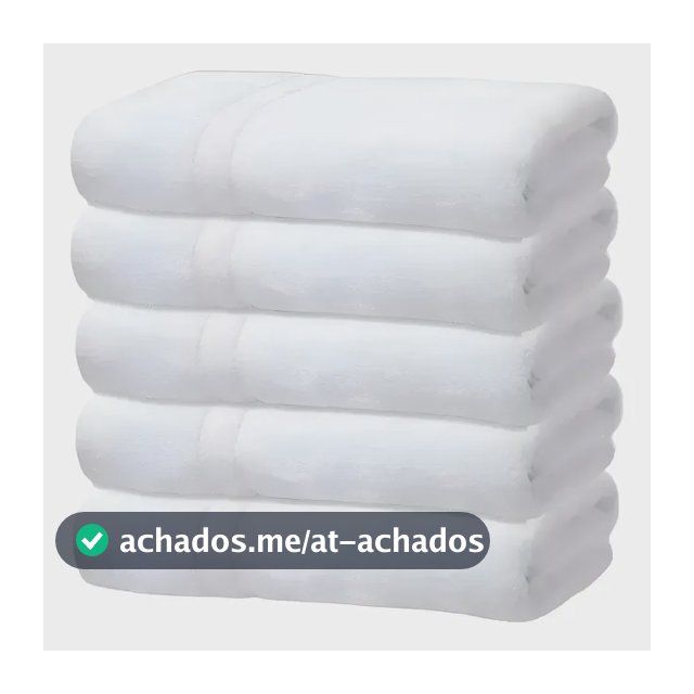 Kit 5 Toalhas Banho Gigante Grossa Hotel Luxo 75x150cm 480g Branco Hotel