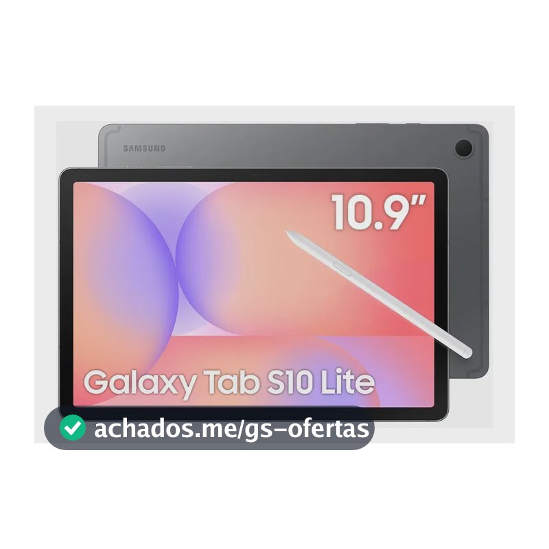 Tablet Samsung Galaxy Tab S10 Lite Wifi, 256gb, 8gb Ram, Tela 10.9 , S Pen E Capa Smartbook Cover Inclusas