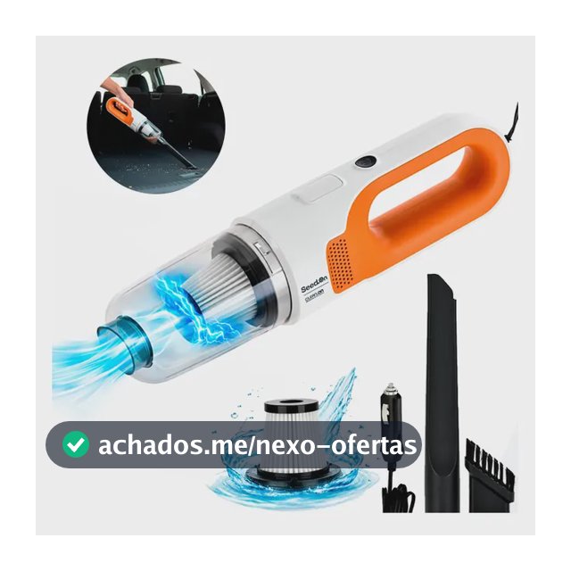 Aspirador D Pó Automotivo Portátil Seedon 180w Laranja 12v Laranja 12v