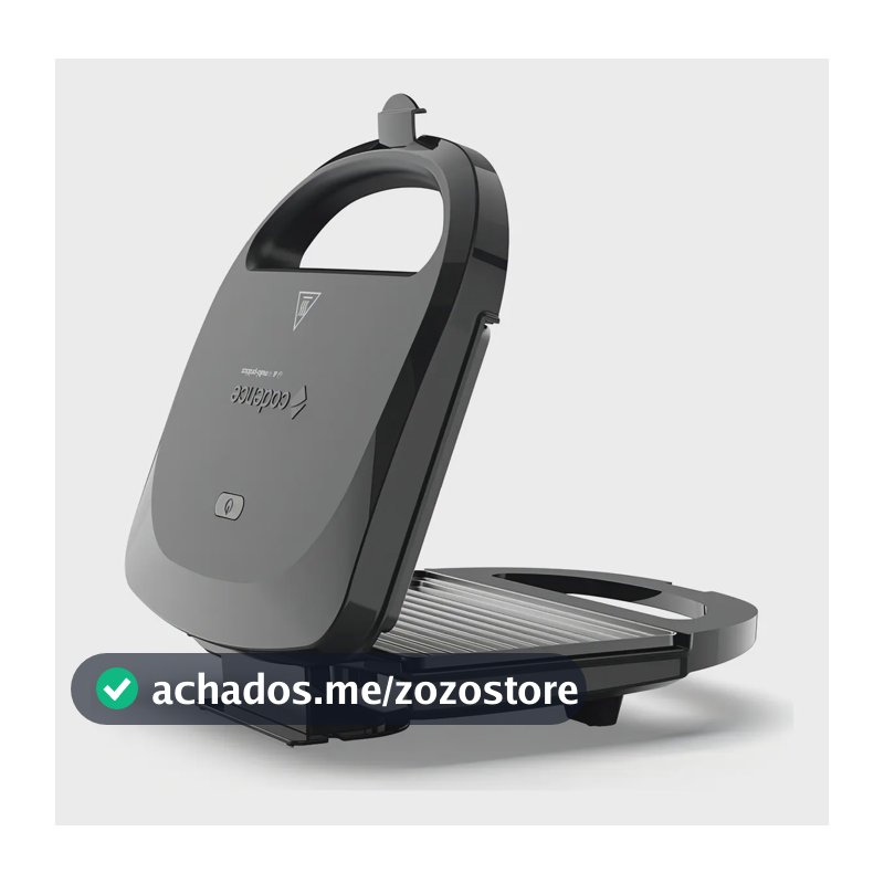 Sanduicheira Elétrica San230 Cadence 750w 2 Chapas Antiaderentes Cor Preto