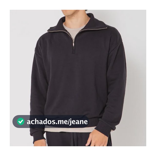 Blusa Moletom Quarter-zip Masculina Premium - Km Basics