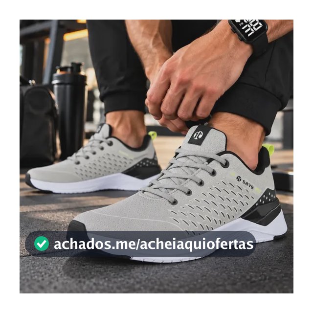 Tênis Esportivo Academia Treino Masculino + Relógio Digital