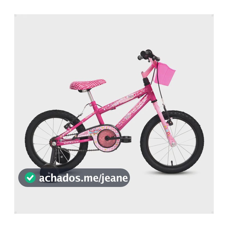Bicicleta Infantil Aro 16 Barbie Rosa Com Rodinha Menina Husky