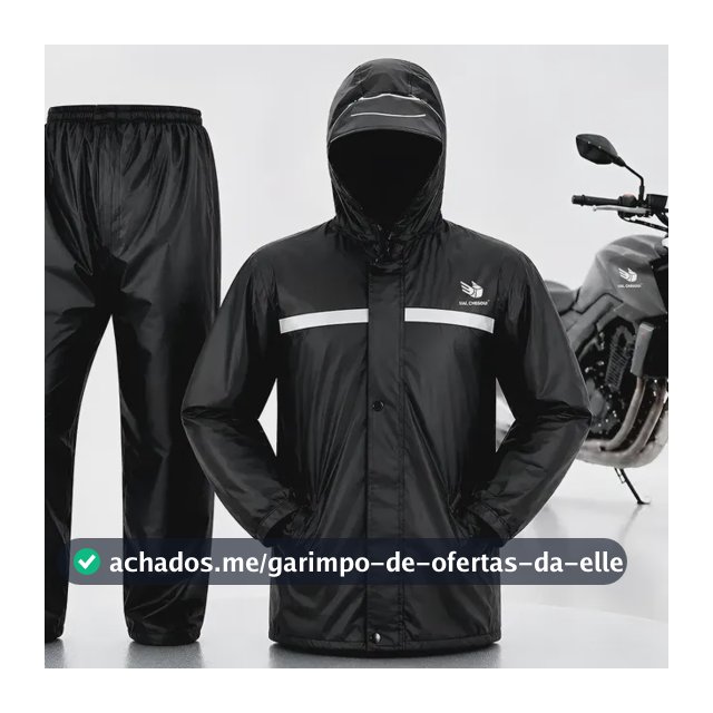 Conjunto Capa De Chuva Impermeável Para Motoqueiro Reforçada