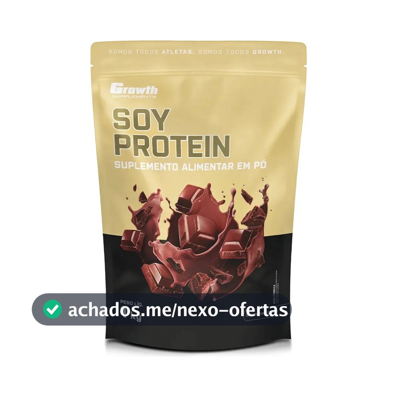 Proteína Isolada de Soja Growth Supplements Sabor Chocolate 1 kg