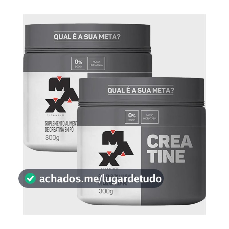 Creatina Max Titanium em pó Sem sabor x 300g 2 un