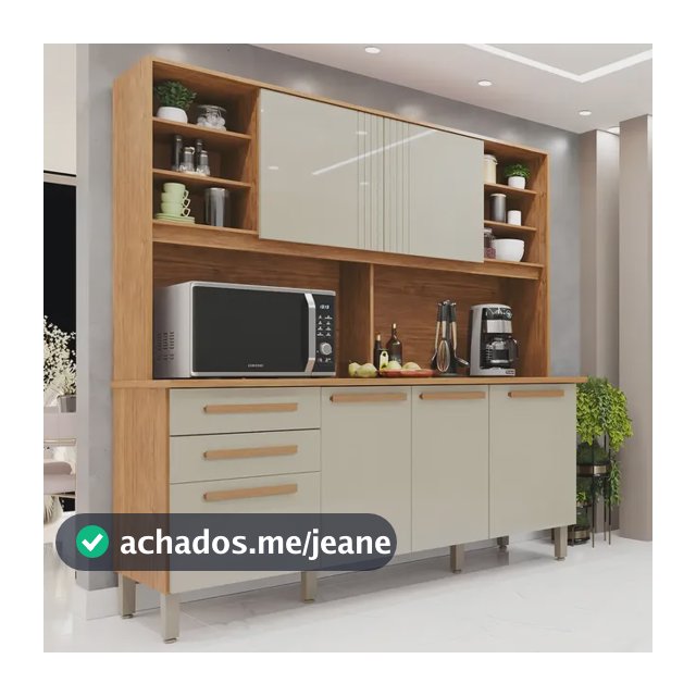 Armário De Cozinha 6 Portas 2 Gavetas Adelle Yescasa Acwt