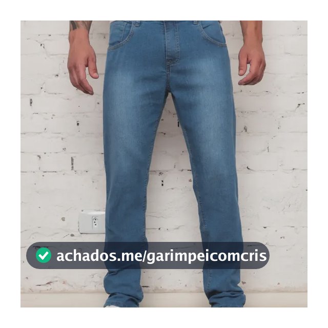 Calça Jeans Masculina Tradicional Corte Reto