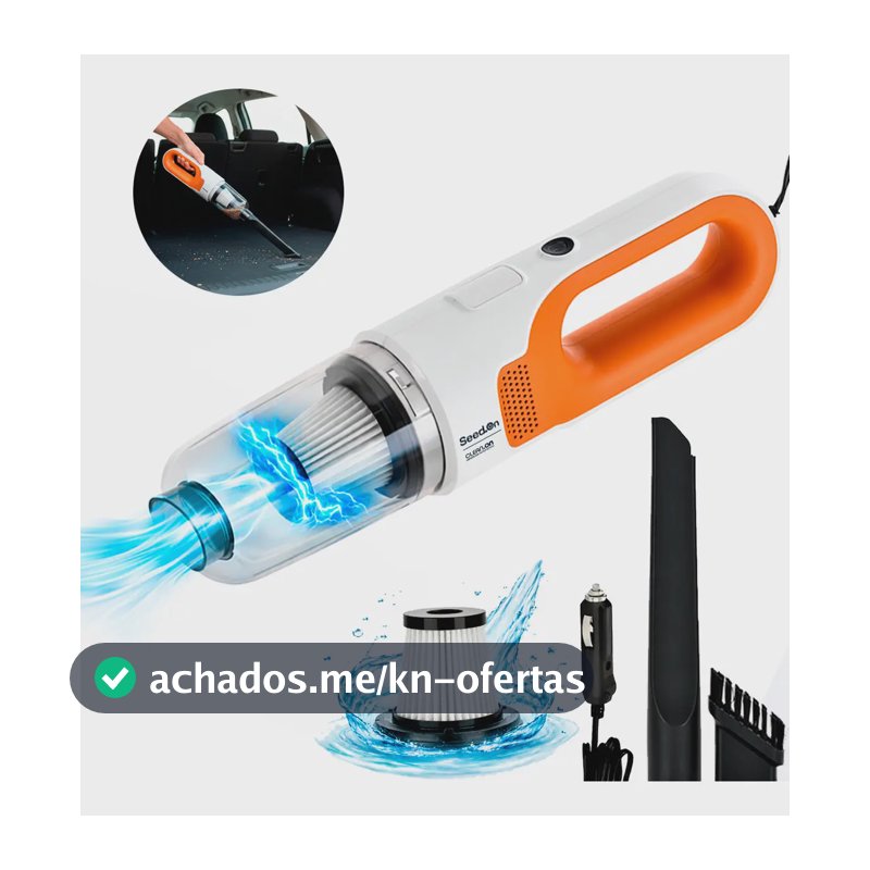Aspirador De Pó Automotivo Portátil Potente 180w Com Filtro Hepa E Cabo De 4,0m Para Carro Caminhão Caminhonete