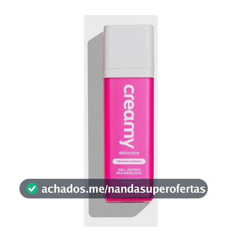 Creamy Skincare Ácido Mandélico 30g | Reduz a Oleosidade, Combate a Formação de Acne, Uniformiza o Tom da Pele | Todos os Tipos de Pele, Inclusive as Oleosas, Uso Noturno