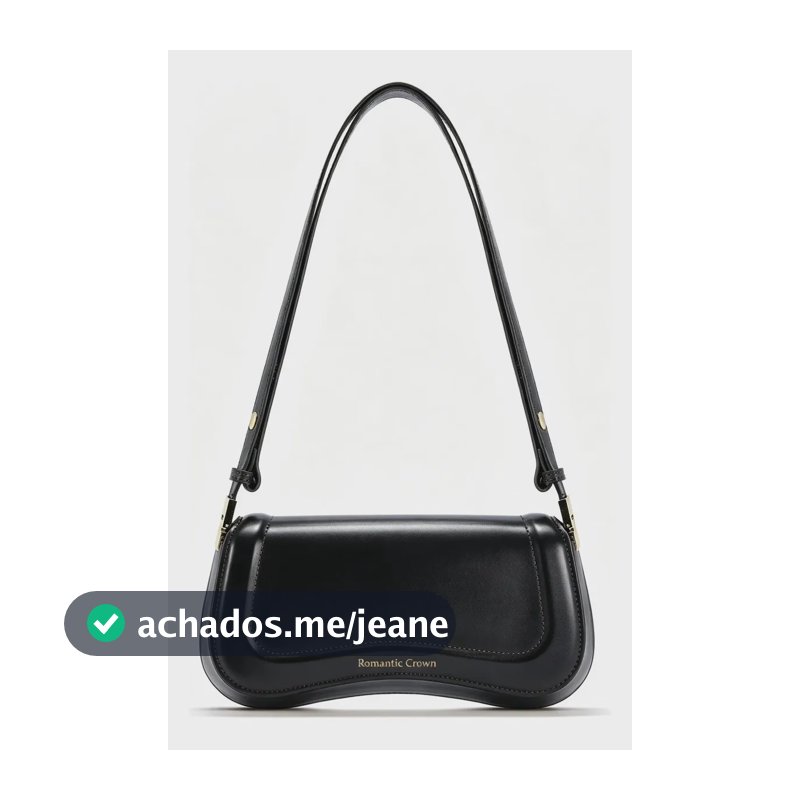 Bolsa Feminina Casual Transversal Minimalista Leve Para Dia Preto Liso Níquel