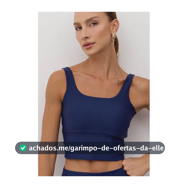 Top Feminino Dupla Face Longo Pozze Acqua Treino Premium M