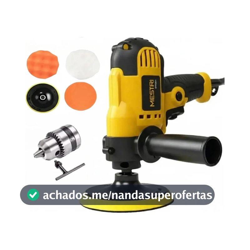 Politriz Lixadeira Multifunções Automotiva Profissional 50hz-60hz 5000rpm Com Mandril 5 Polegadas Furadeira Parafusadeira Mestri M-301