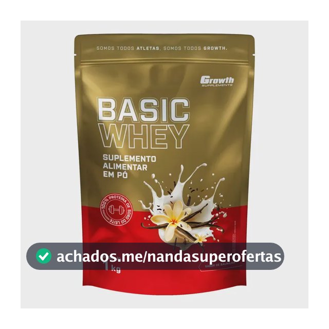 Basic Whey 1kg Growth Supplements Baunilha