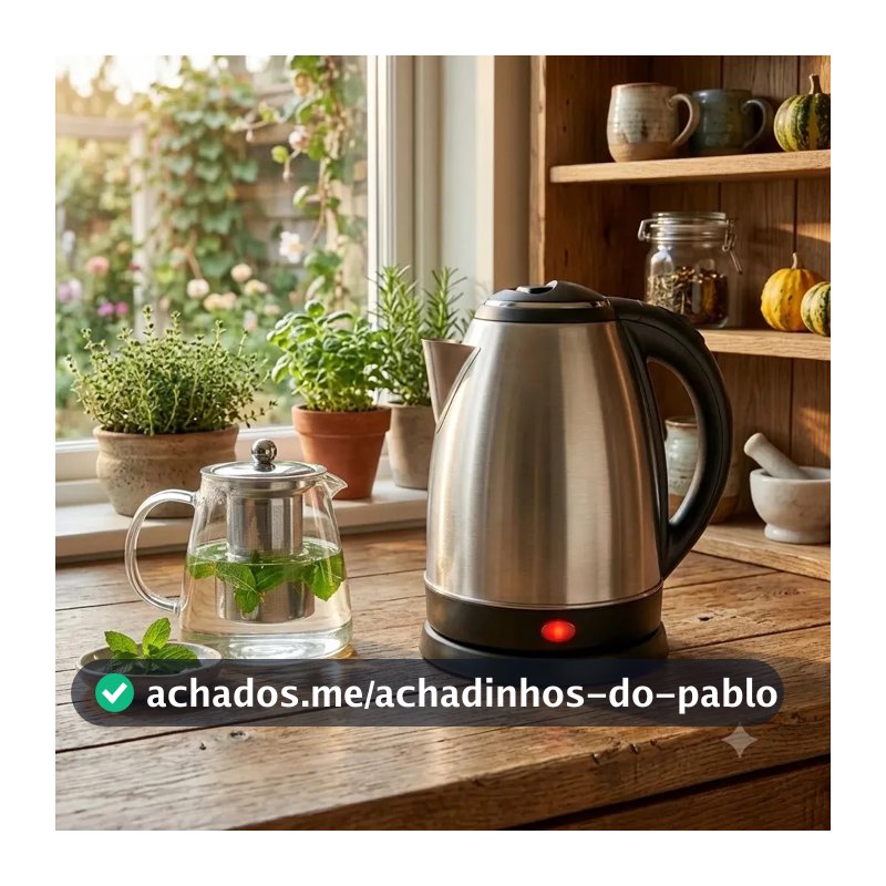 Chaleira Elétrica Divinamente 1,8 Litros de Inox com Desligamento Automático