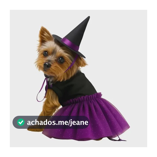 Kit Fantasia Halloween Para Cachorros Vestido Bruxinha